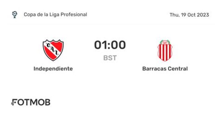 Independiente - Barracas Central live free 24 July 2024